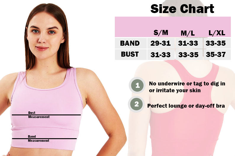 Juniors' and Women's Sports Top Bra, Soft, Tag Less Super Comfortable Activewear - Wear Sierra