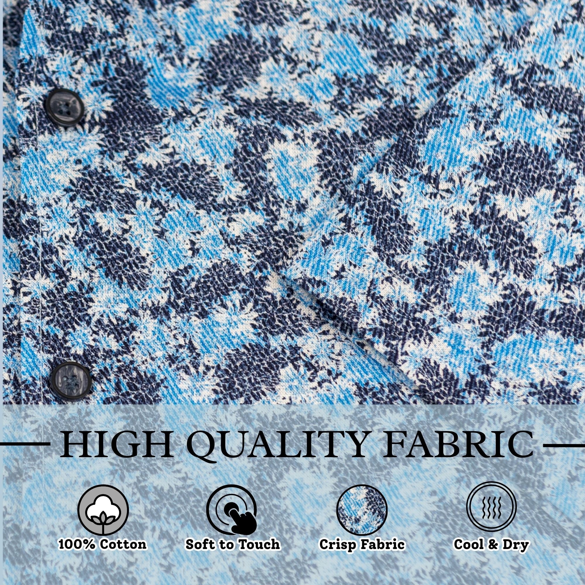 Wear Sierra Top Shelf Men's Cotton Short Sleeve Button Down Shirts in Navy & Light Blue
