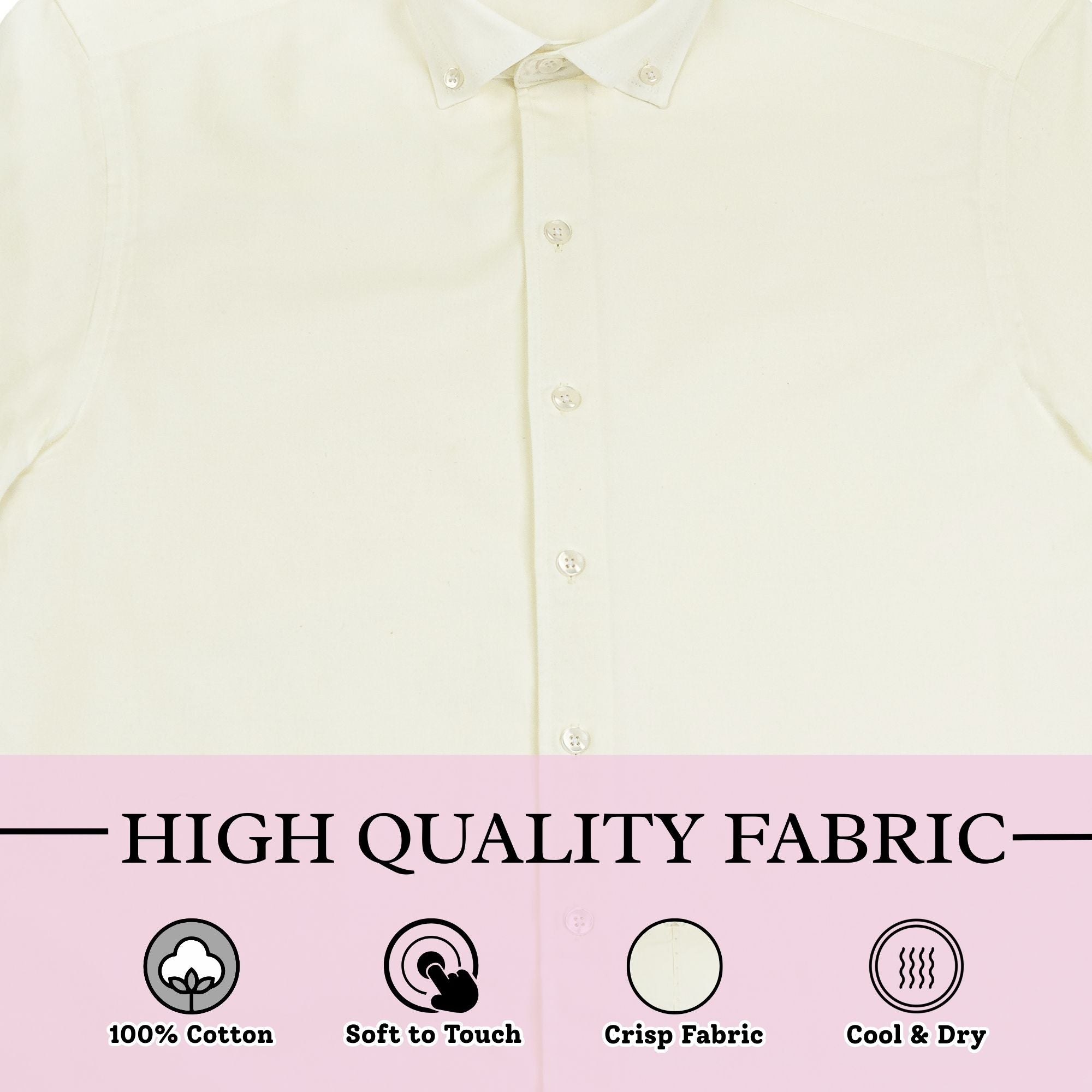 Wear Sierra Top Shelf Men's Turkish Cotton Short Sleeve Button Down Shirt in Classic Off-White, Casual Friday Shirt for Men