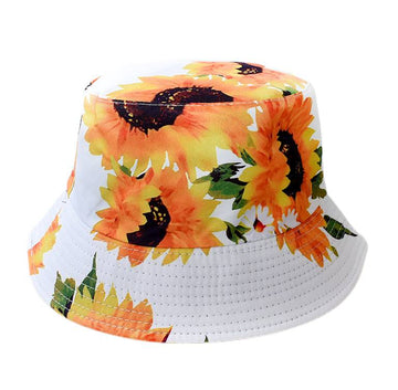 White Sunflower Summer Hat