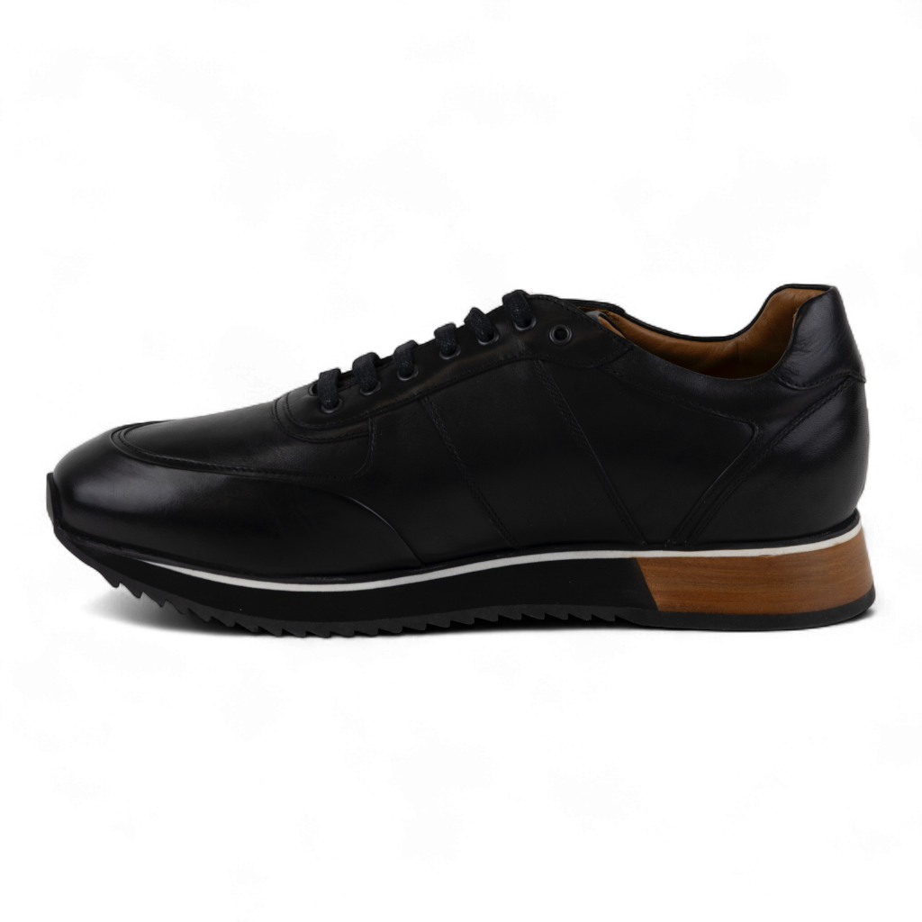 Men's Sporty Casual Dress Shoes in all Leather (Zeno Style)
