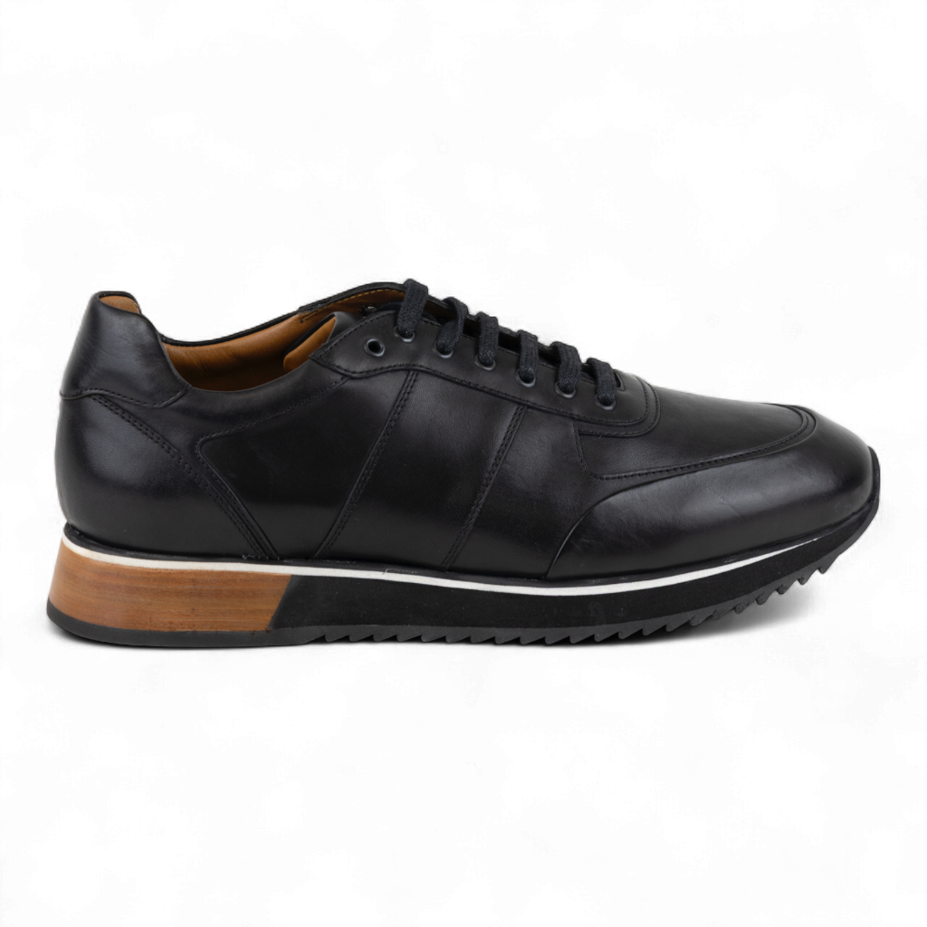 Men's Sporty Casual Dress Shoes in all Leather (Zeno Style)