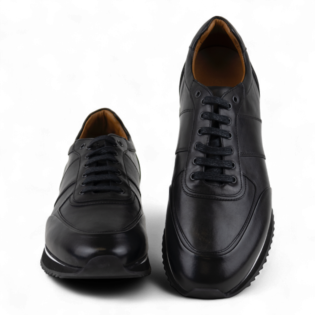 Men's Sporty Casual Dress Shoes in all Leather (Zeno Style)