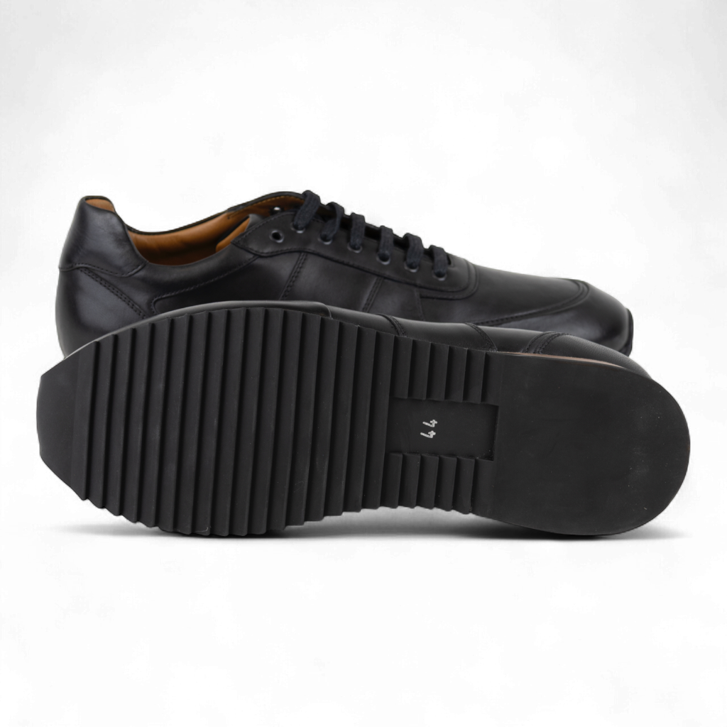 Men's Sporty Casual Dress Shoes in all Leather (Zeno Style)