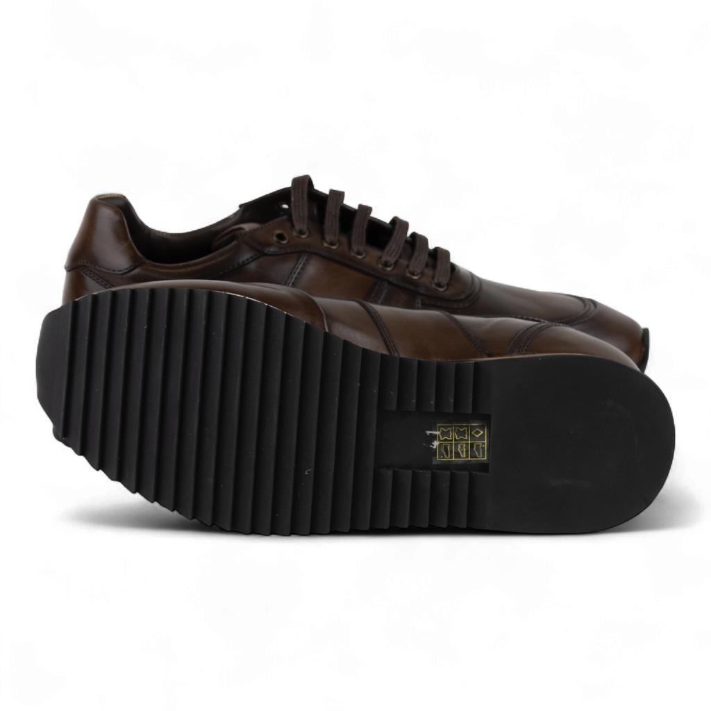 Men's Sporty Casual Dress Shoes in all Leather (Zeno Style)