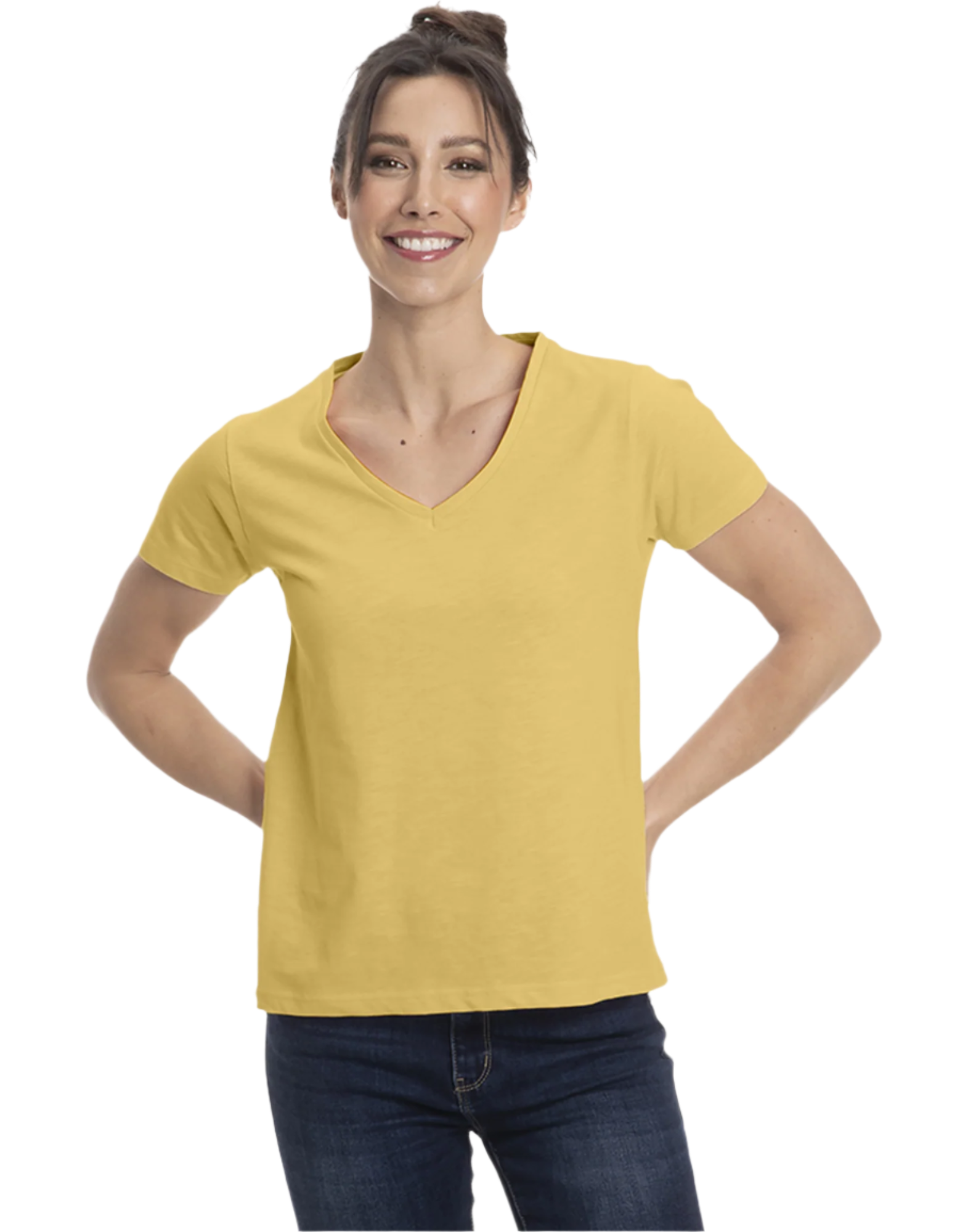 Women's Short Sleeve V-Neck T-Shirts - Colorful Women's Shirts - Great for Laying under Scrubs, Sweaters, Turkish Cotton Short Sleeve Shirts