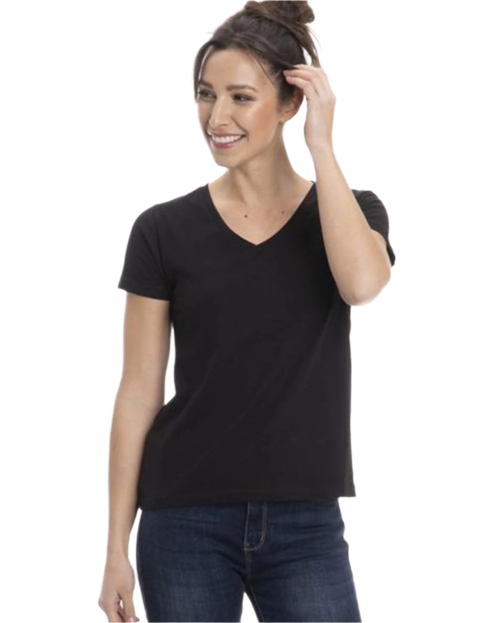 Women's Short Sleeve V-Neck T-Shirts - Colorful Women's Shirts - Great for Laying under Scrubs, Sweaters, Turkish Cotton Short Sleeve Shirts