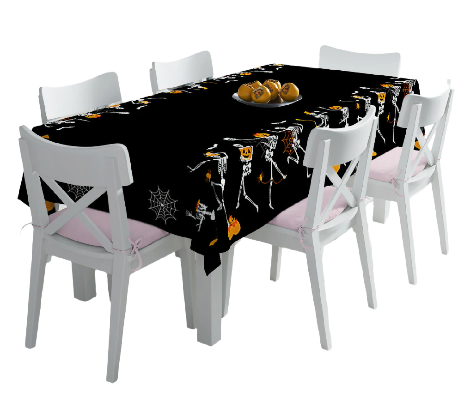 Halloween Tablecloth – Stain Resistant Fabric, Wrinkle-Free Table Cover for Dining Room or Kitchen Decor