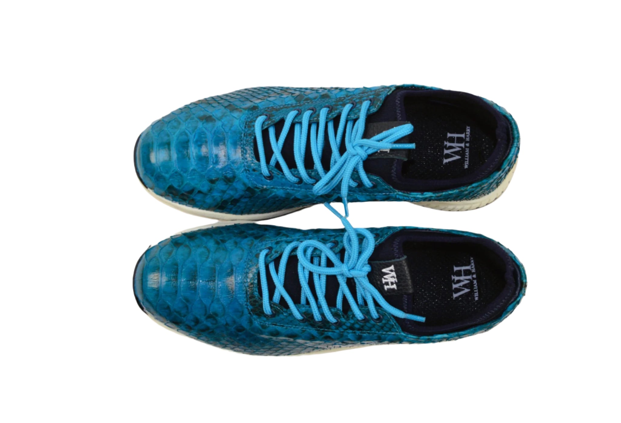 W&H Men's Viper - Python Golf Shoes in Teal