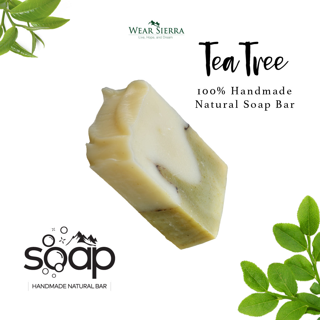 Handmade Natural Anti-Acne Tea Tree Bar Soap Pack Of 2, Gift For Her, Gift For Mom