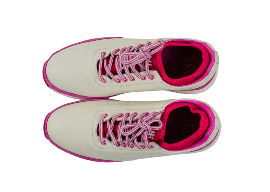 W&H Suede Pink/White - Original Design Signature Golf Shoes for Women - CLEARANCE