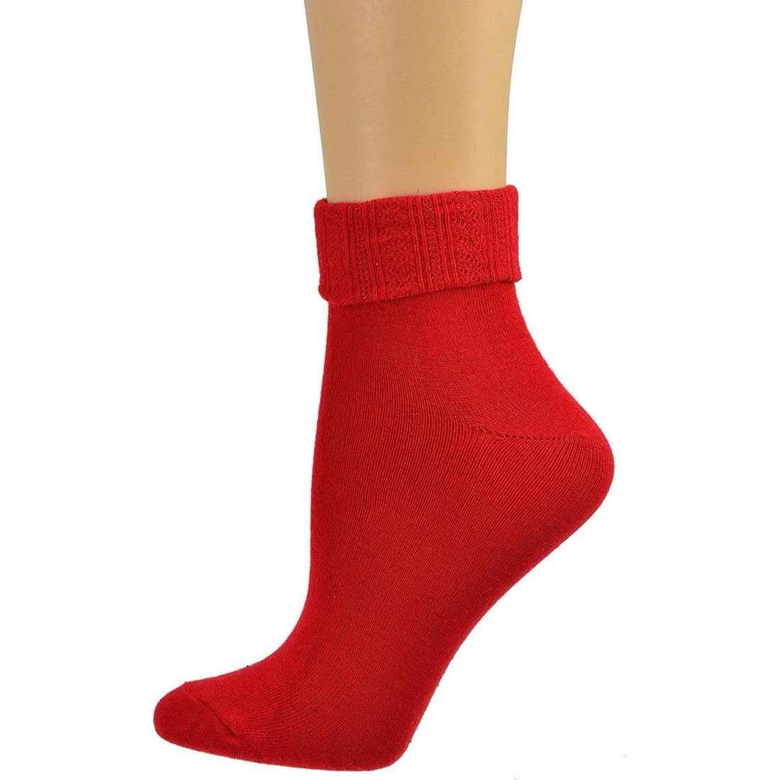 Sierra Socks Women Triple Cuff Crew Cotton Colorful Socks 6 Pair Pack