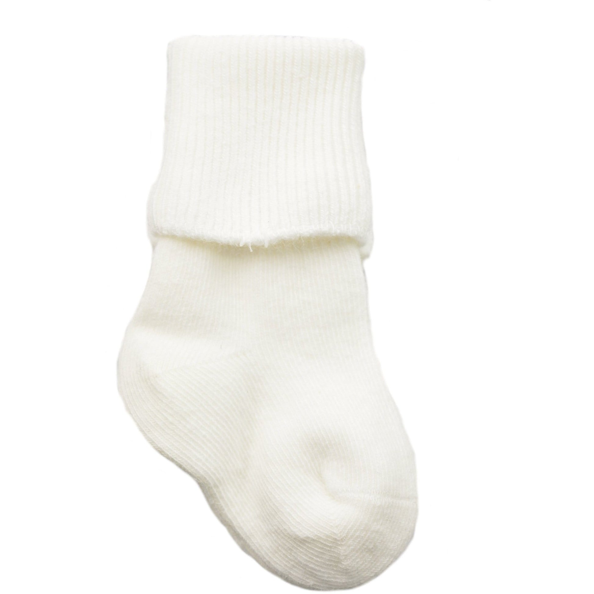 Newborn Baby Combed Cotton Seamless Toe 6 Pair White or 3 Pair Color Turn Cuff Bootie U78D