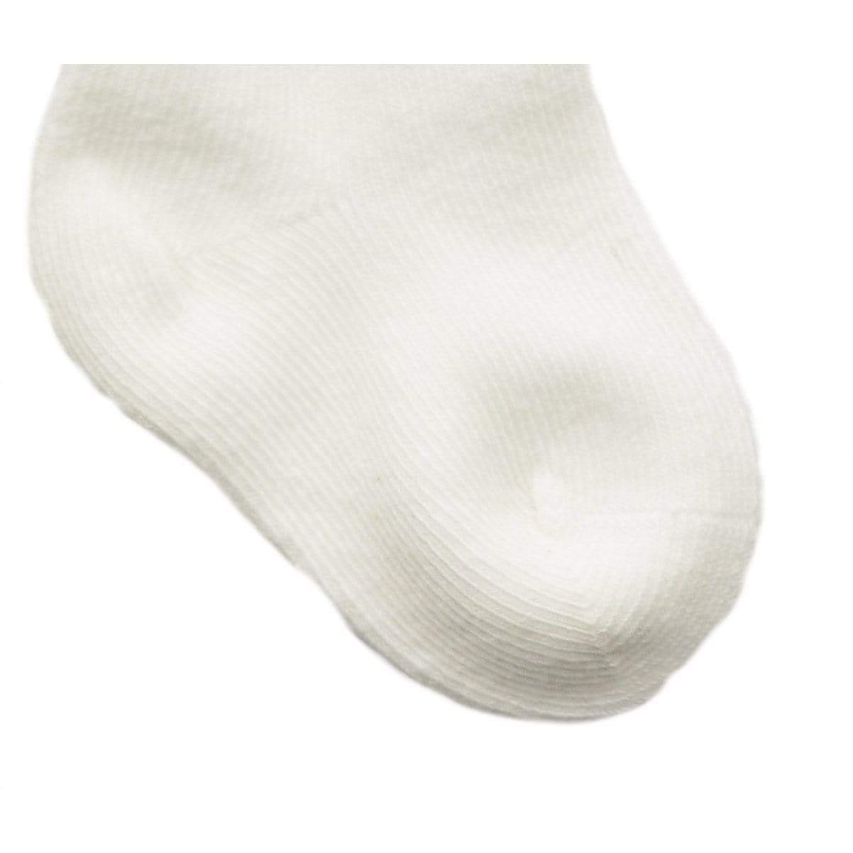 Newborn Baby Combed Cotton Seamless Toe 6 Pair White or 3 Pair Color Turn Cuff Bootie U78D