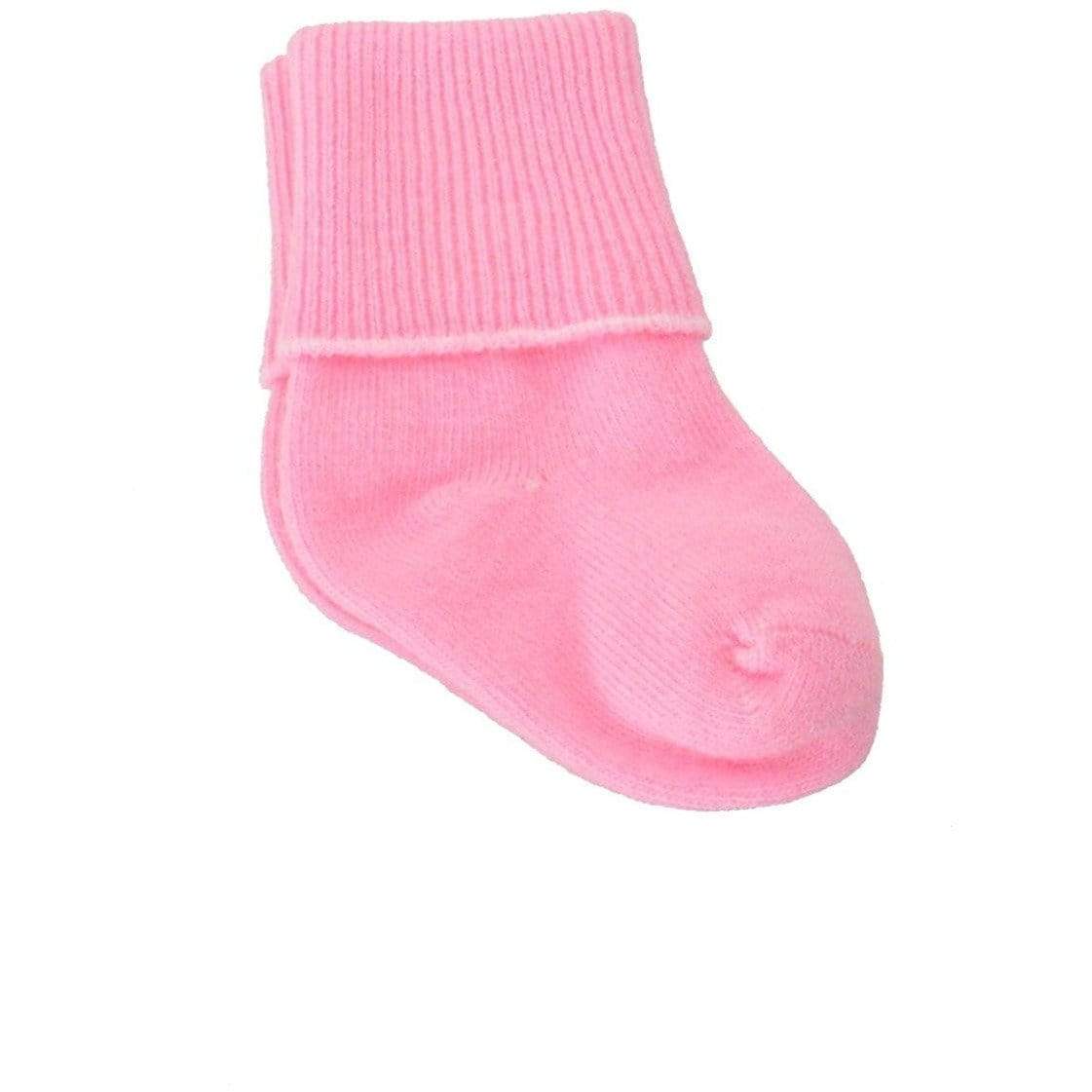 Newborn Baby Combed Cotton Seamless Toe 6 Pair White or 3 Pair Color Turn Cuff Bootie U78D