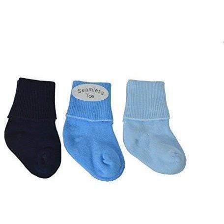 Newborn Baby Combed Cotton Seamless Toe 6 Pair White or 3 Pair Color Turn Cuff Bootie U78D