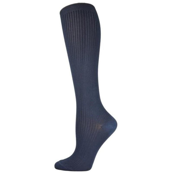Girls School Uniform Knee High Bamboo Ribbed Socks 2 Pair Pack