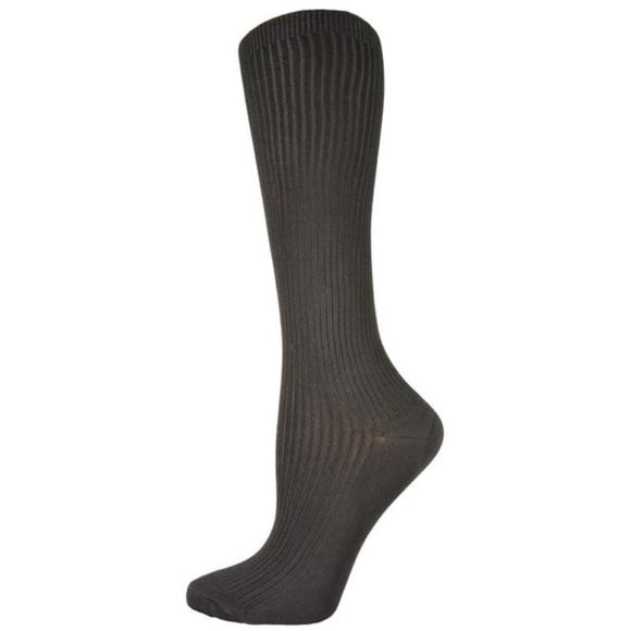 Girls School Uniform Knee High Bamboo Ribbed Socks 2 Pair Pack