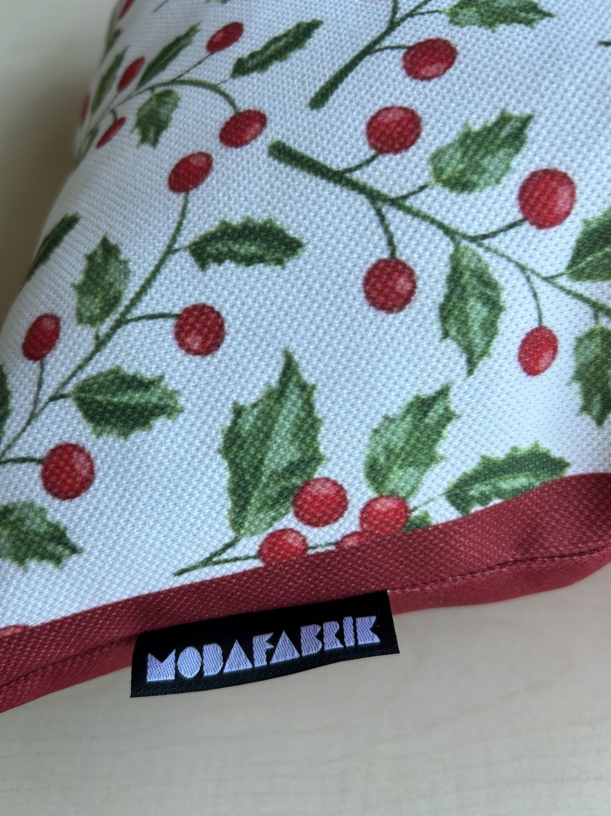 Holly Branch and Berries Pillow Cover, Rectangular, 18 1/2L x 13" W - Wear Sierra