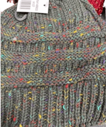 Ponytail Beanie Women's Big Girls Ribbed Cozy Hats