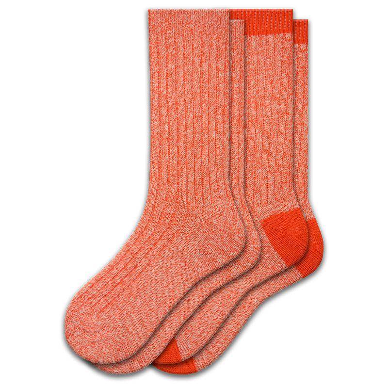 Outdoor Boot Hiking Marled Twisted Cotton 2 Pair Pack Socks W33