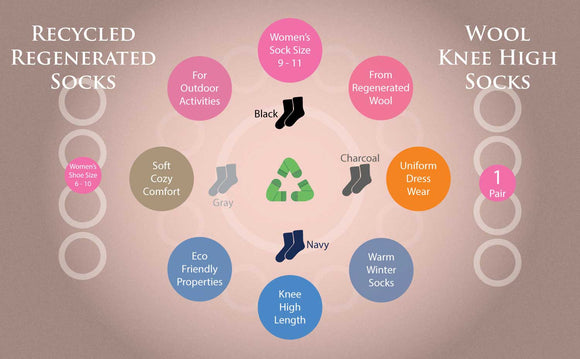 Wool Over-The-Knee/Knee Hi Outdoor Hiking Winter Women Boot Socks