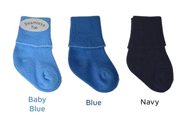 Newborn Baby Combed Cotton Seamless Toe 6 Pair White or 3 Pair Color Turn Cuff Bootie U78D