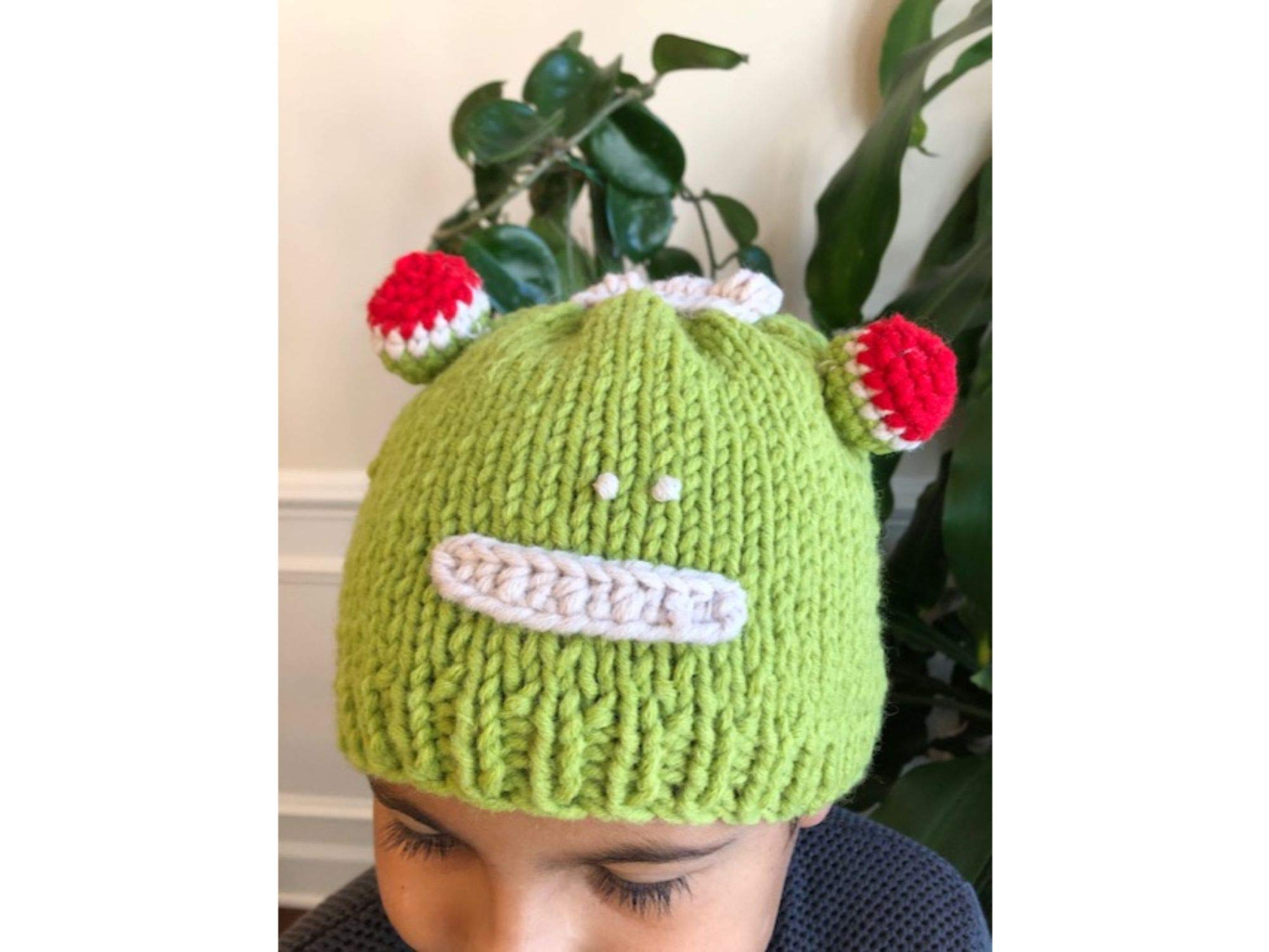 Kids Beanie Hat Kids Winter Hand-Knitted Frog Animal Theme Hat Beanie Cap Wool - Wear Sierra