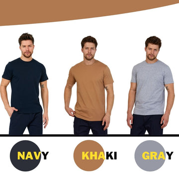 Wear Sierra Men's Everyday Short Sleeve Combed Cotton Crewneck T-Shirt - Wear Sierra