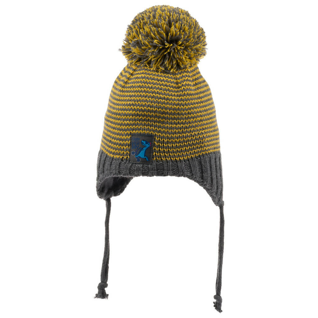 Knitted Winter Beanie with Sherpa Lined Earflaps for Infants (0-18 Months) - Wear Sierra