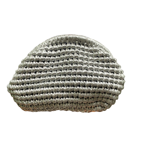 Hand Crafted Clutch Purse in Pretty Metallic Colors Organic Natural Paper Yarn - Wear Sierra