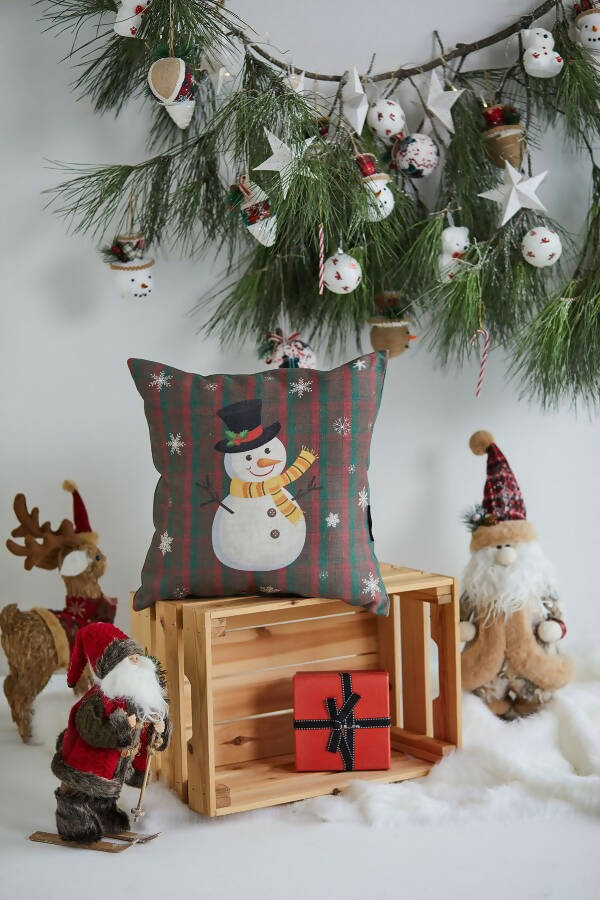 Christmas Snowman Pillow Cover, Holiday Pillow Cover, Hanukkah Decorating - Wear Sierra