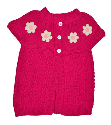 Infant and Toddler Sweater, Colorful, Warm & Cozy Daisy Design Girl's Sweater For Newborn Baby, Toddlers, Little Girls - Wear Sierra