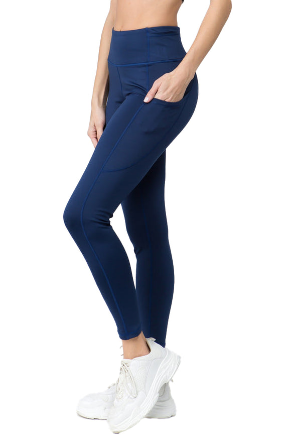 Women's High-Waist Leggings, Workout, Yoga, Running Pants with Pockets, Ankle-Length Activewear - Wear Sierra