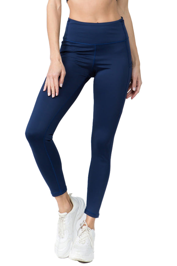 Women's High-Waist Leggings, Workout, Yoga, Running Pants with Pockets, Ankle-Length Activewear - Wear Sierra