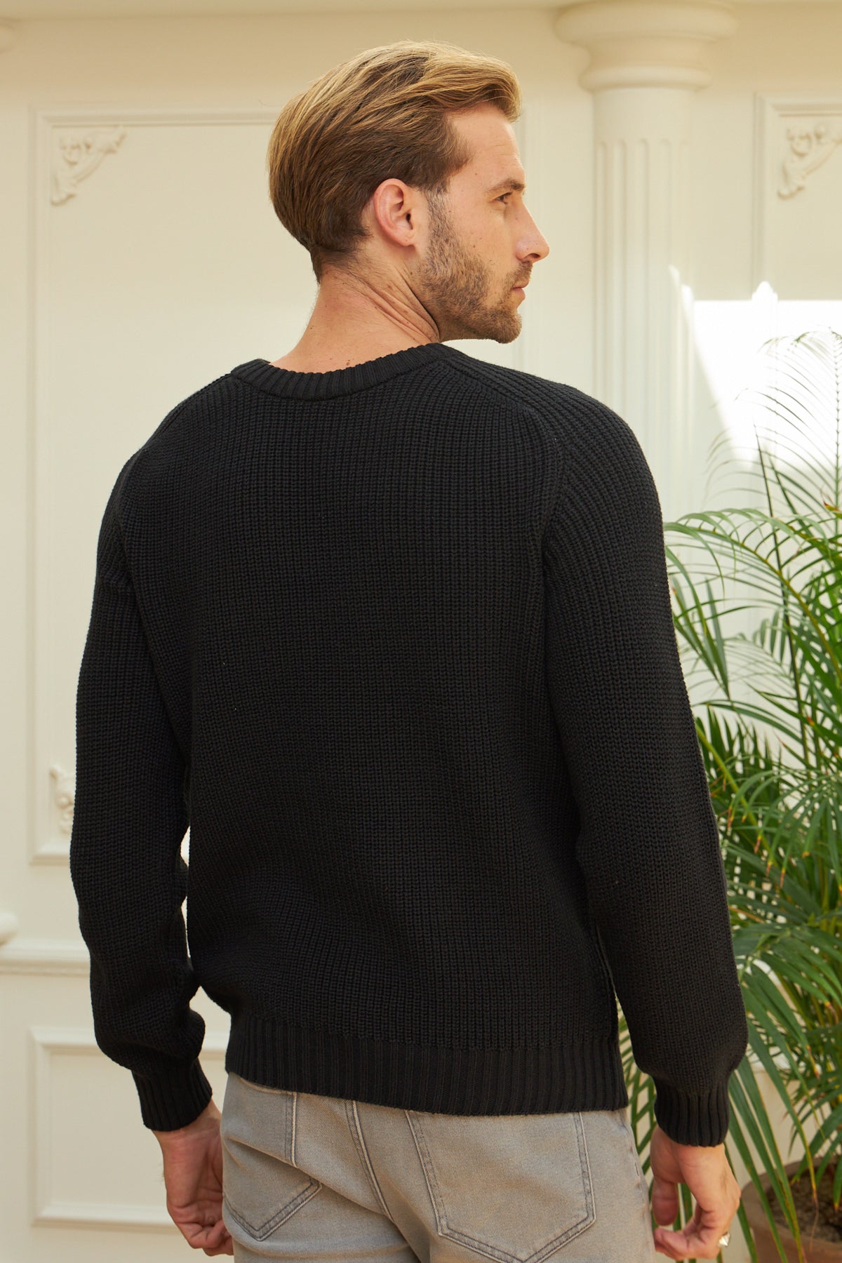 Men's Long Sleeve Crewneck Mid-Weight Pullover Sweater - Wear Sierra