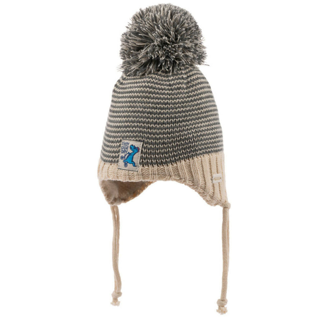 Knitted Winter Beanie with Sherpa Lined Earflaps for Infants (0-18 Months) - Wear Sierra