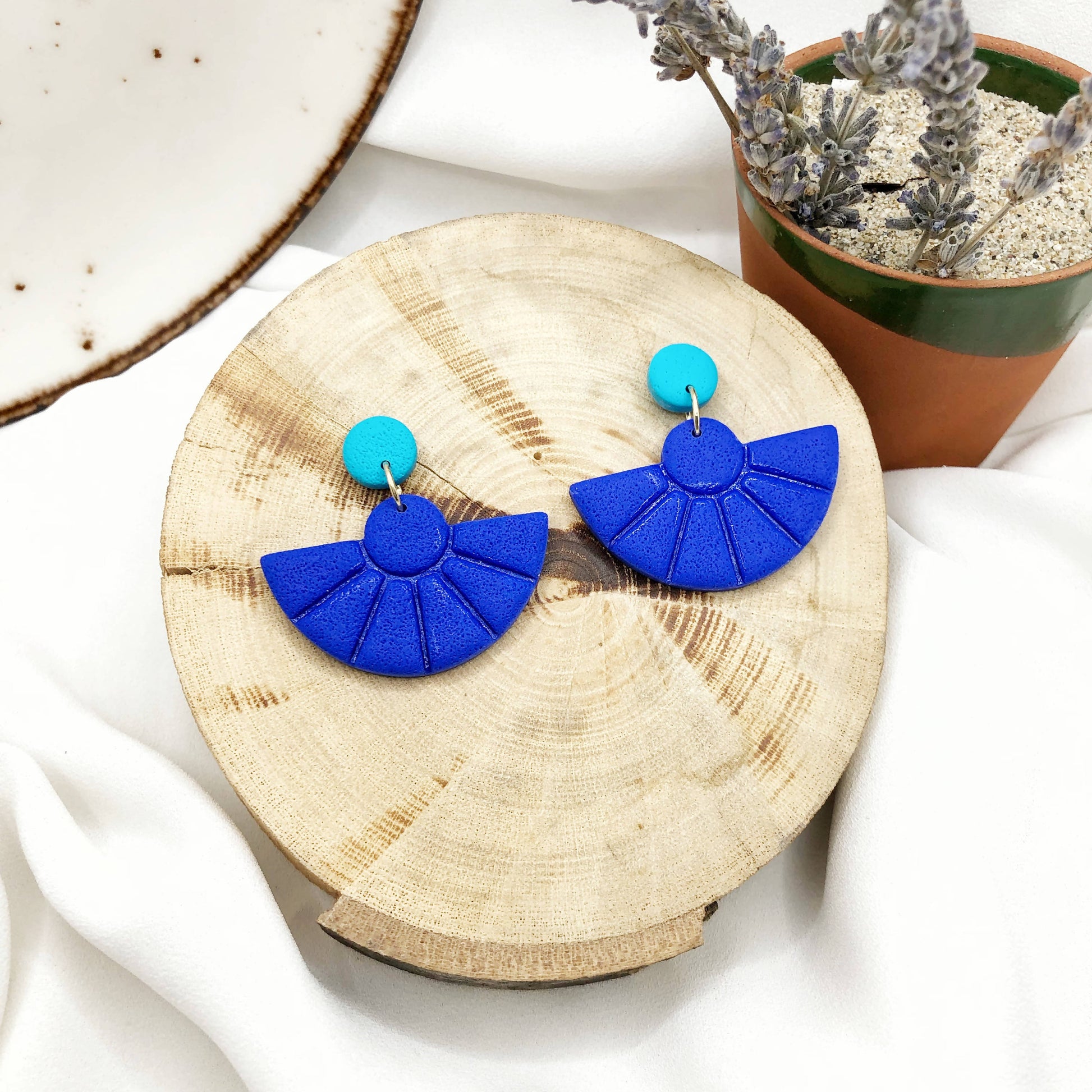 Sea Breeze Handmade Polymer Clay Earrings - Nickel Free Earrings - Wear Sierra