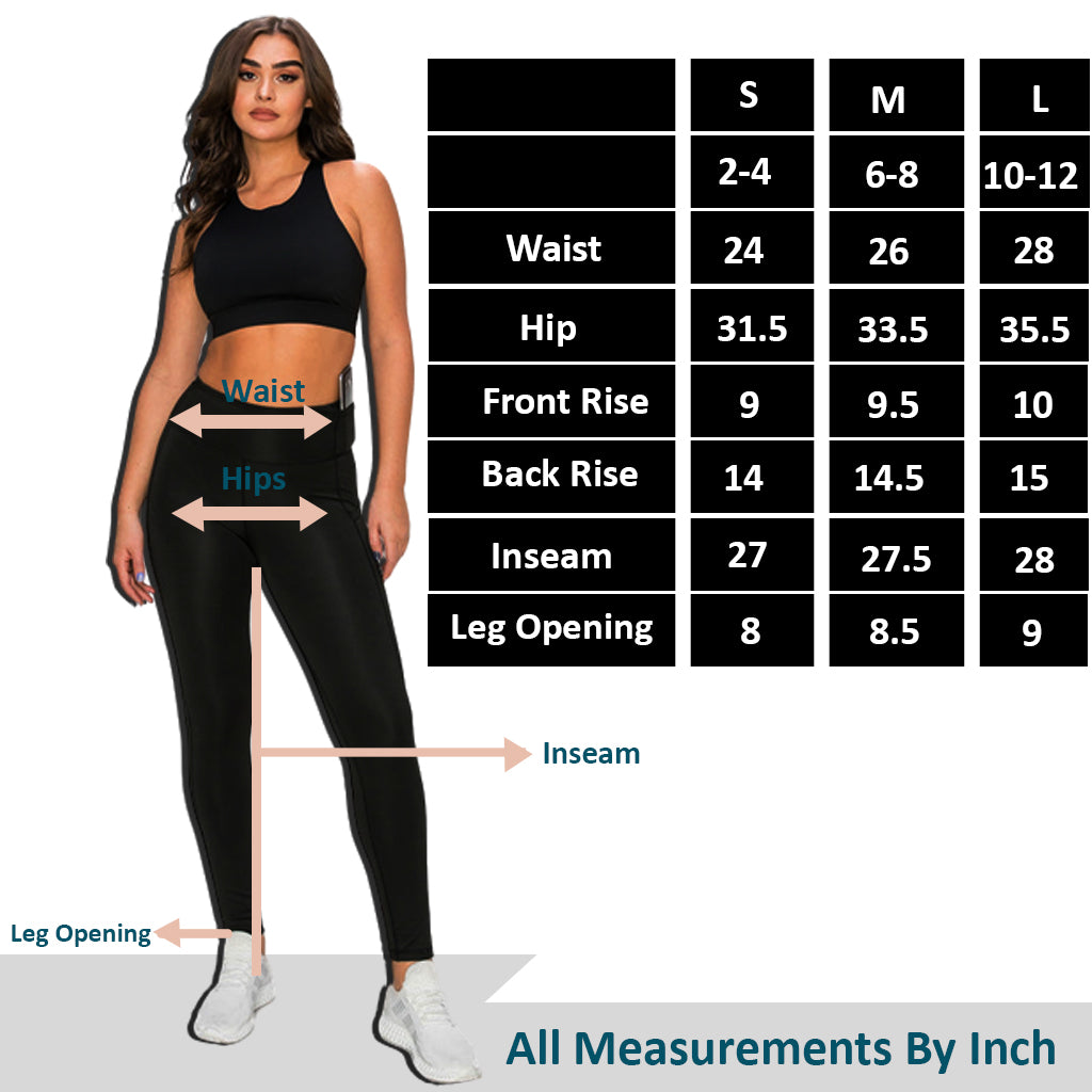 Women's High-Waist Leggings, Workout, Yoga, Running Pants with Pockets, Ankle-Length Activewear - Wear Sierra