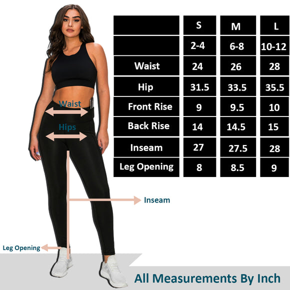 Women's High-Waist Leggings, Workout, Yoga, Running Pants with Pockets, Ankle-Length Activewear - Wear Sierra
