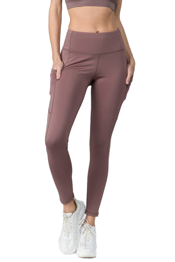 Women's High-Waist Leggings, Workout, Yoga, Running Pants with Pockets, Ankle-Length Activewear - Wear Sierra