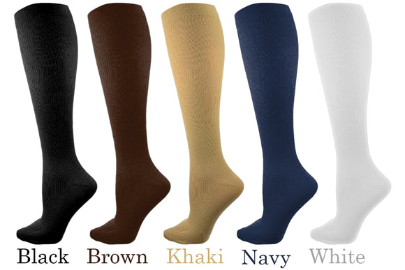 Sierra Socks Unisex Cotton Over-the-Calf Trouser Socks - 20-30 mmHg U111