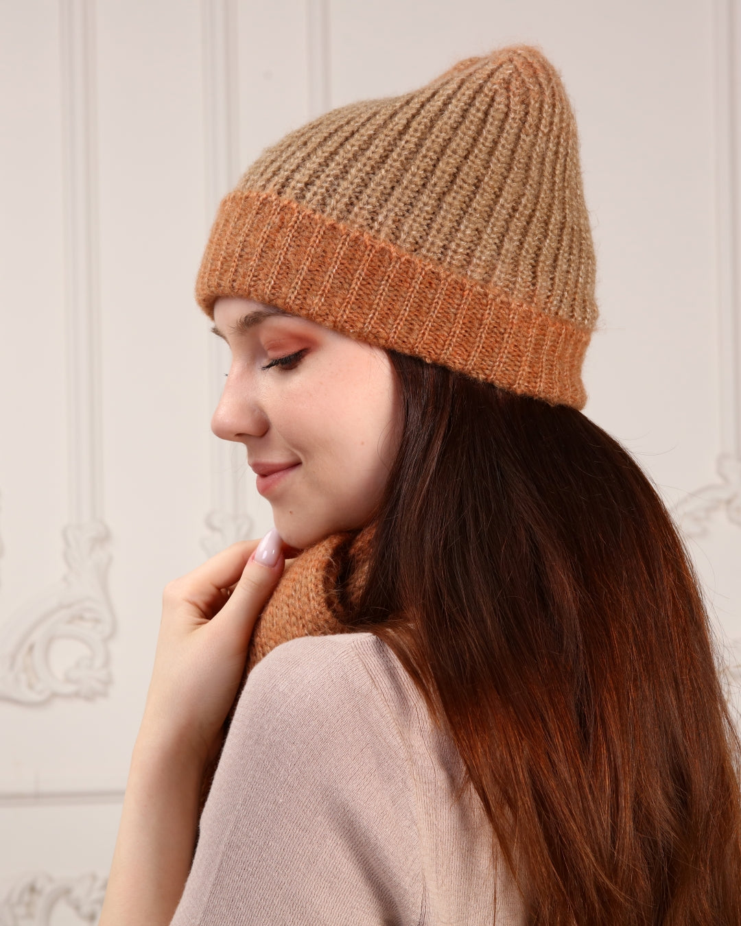 Knitted Beanie and Scarf Set - Girl's Cozy Hat Scarf - Trending Fashion Outfit for Winter - Wear Sierra