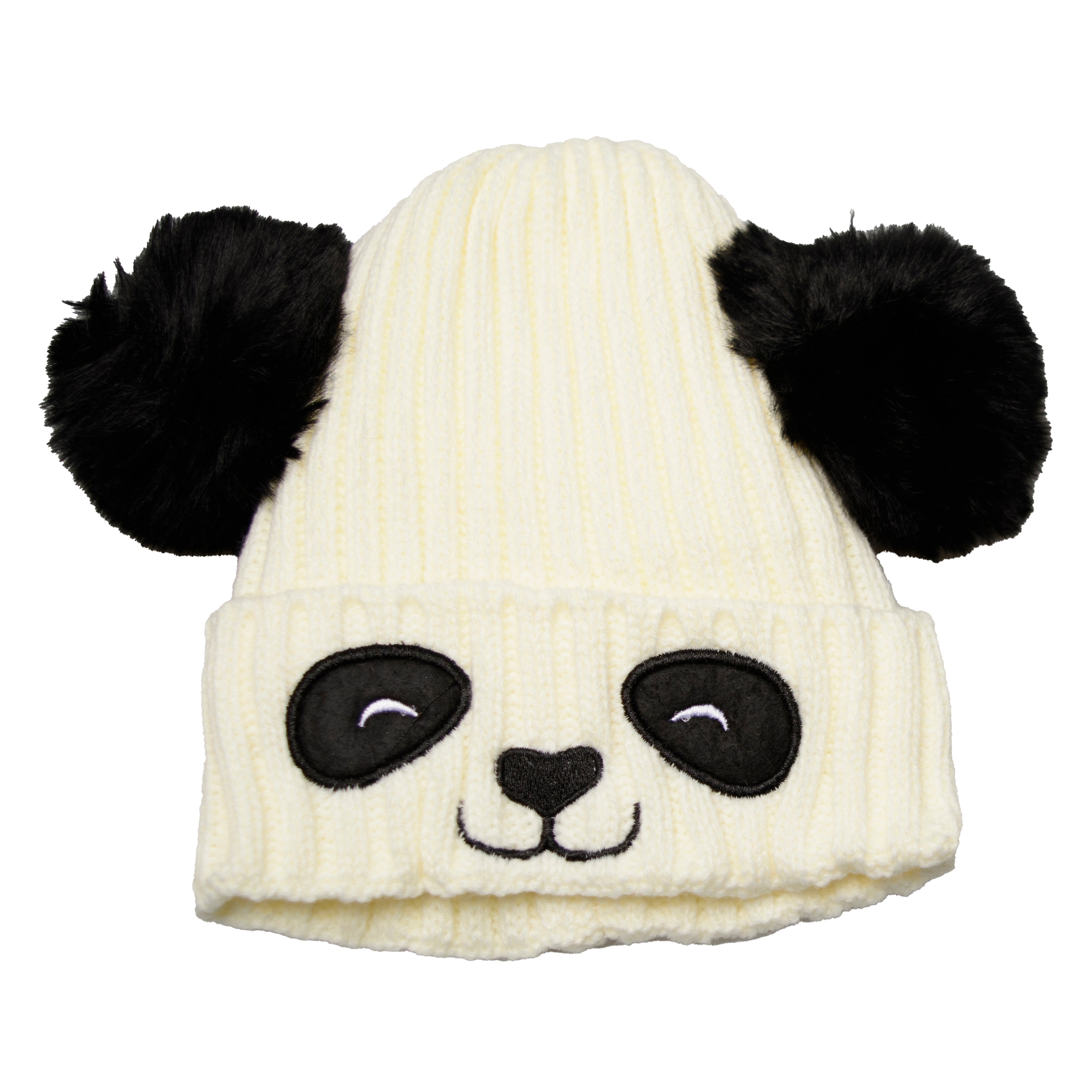 Unisex Cute Panda Cartoon Pattern Knit Winter Beanie For Kids (3-10 Years) - Wear Sierra