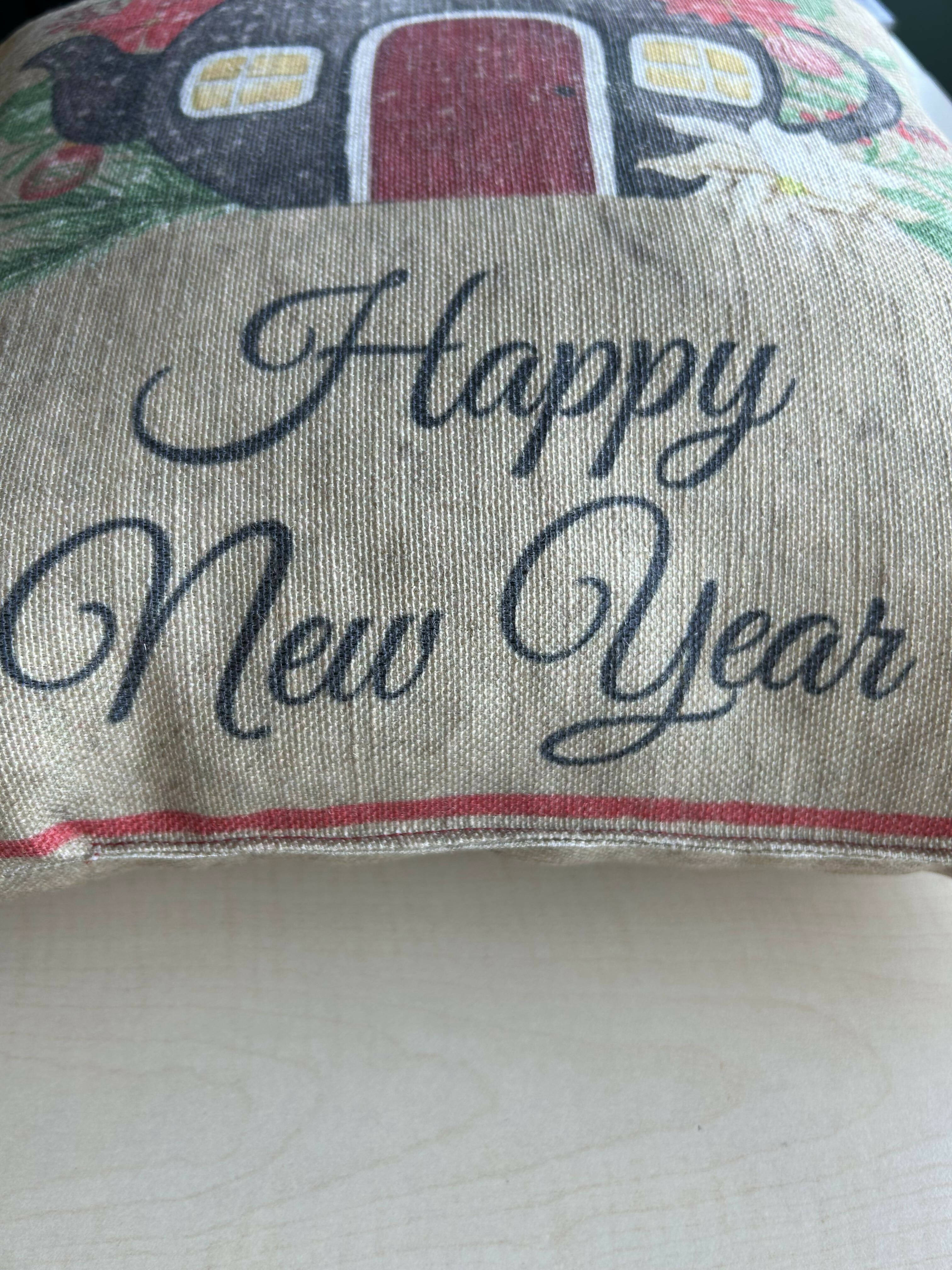 New Year Themed Pillow Cover, Holiday, Decorating, Square, 16" x 16" - Wear Sierra