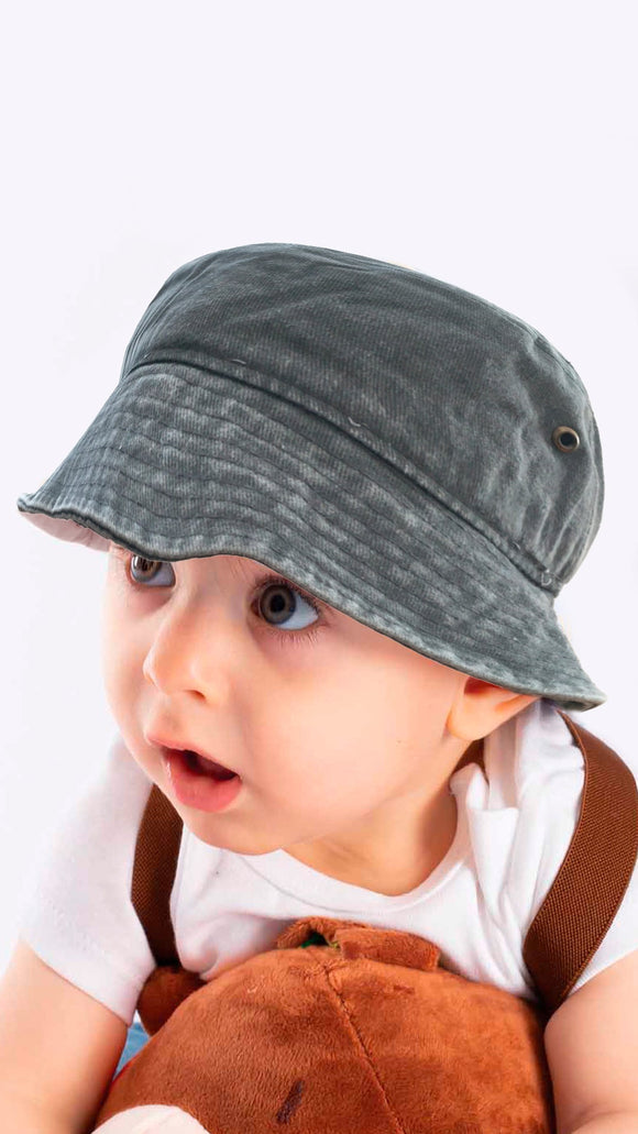 Faded Denim 4-8 Years-Kids Fedora Hat