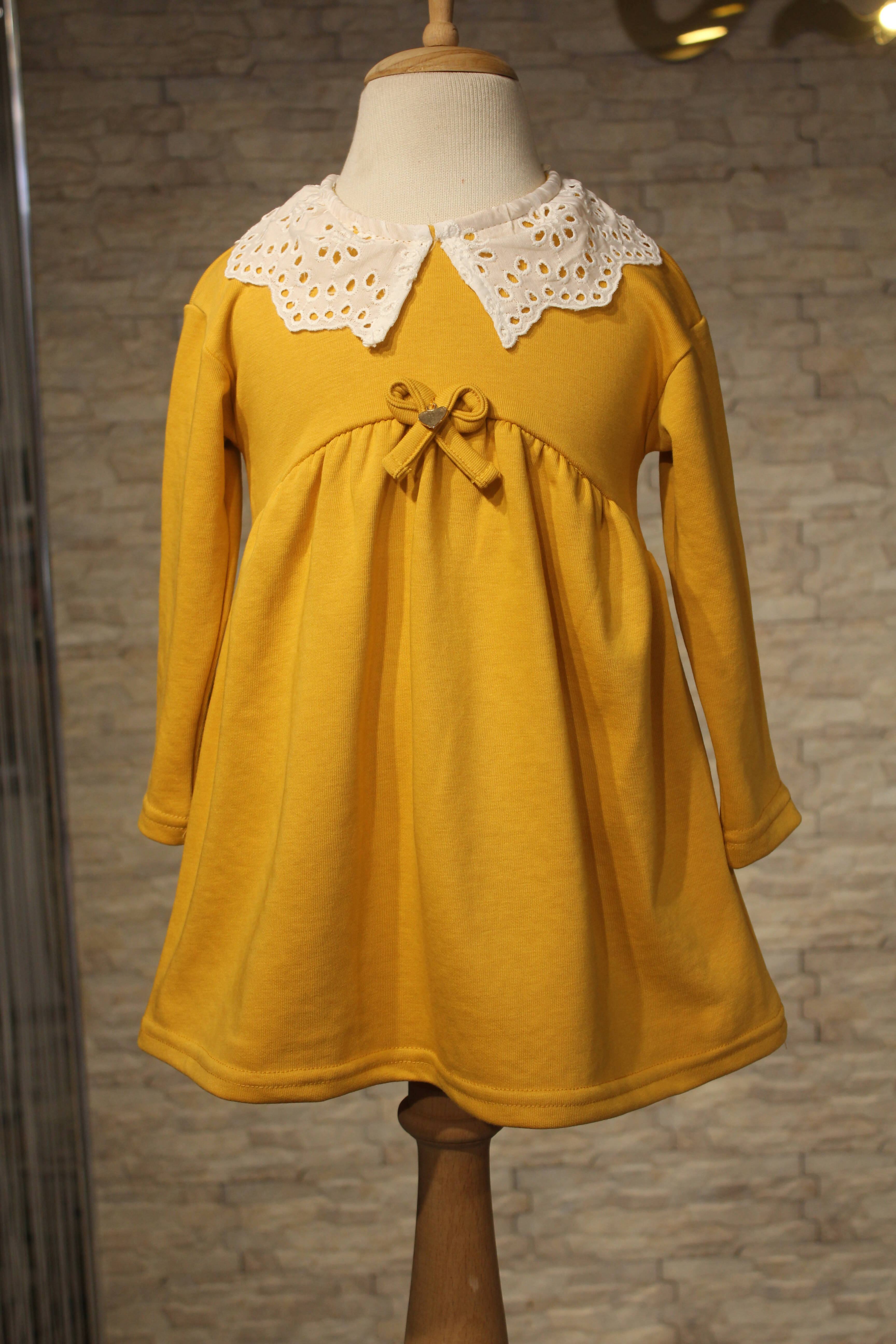 Eyelet Lace Collar Girl's Dress - Wear Sierra
