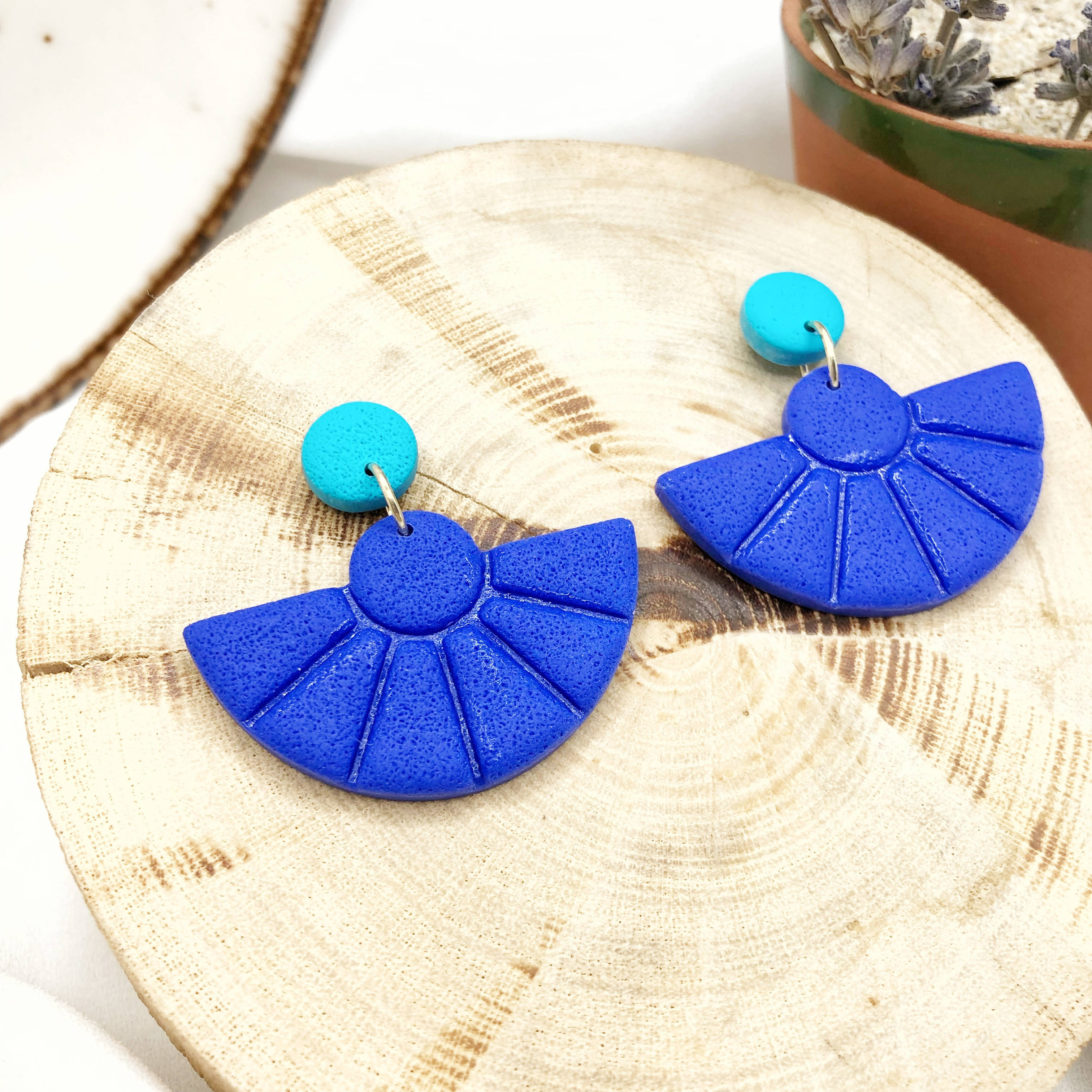 Sea Breeze Handmade Polymer Clay Earrings - Nickel Free Earrings - Wear Sierra