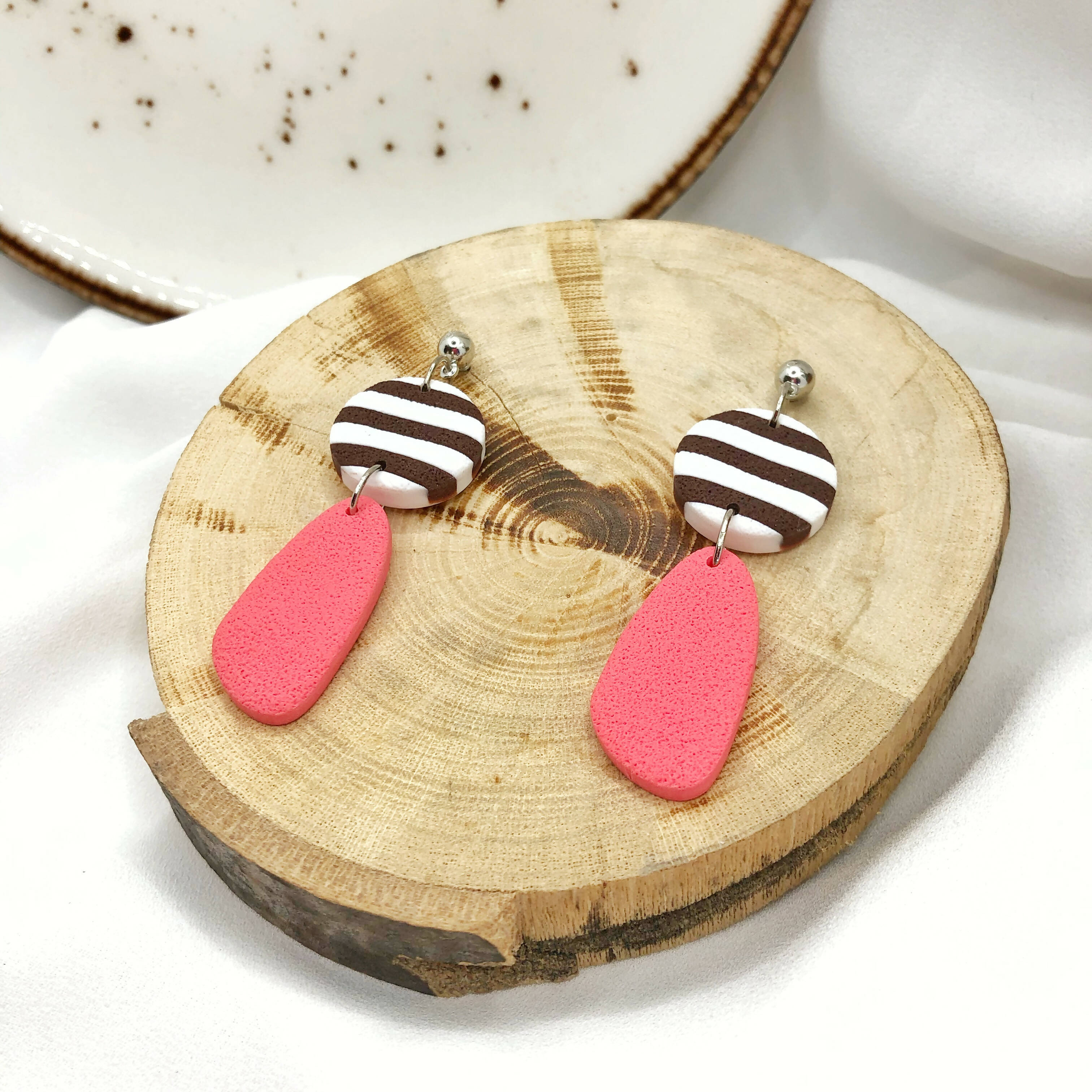 Women's Stylish Earrings, Hand Crafted Polymer Clay Earrings, Nickel Free Women's Earrings - Wear Sierra
