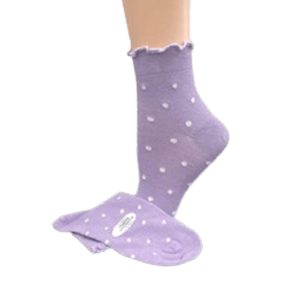 Women's Bamboo Low Cut Quarter 4-Pair Pack Lettuce Edge Ruffle Socks